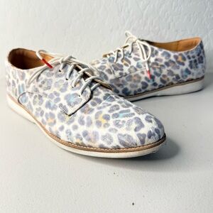 Rollie Women's Lightweight Derby Lace-up Flat Oxfords Rainbow Leopard EU41 US10